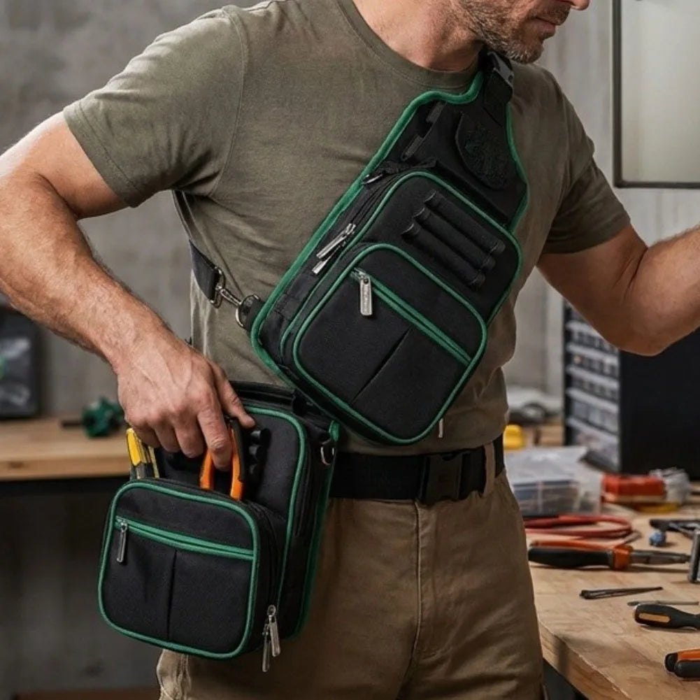 Electrician's Tool Waist Bag – Oxford Utility Pouch Holster Tool Waist Bag Axl