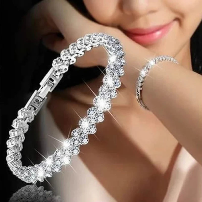 Crystal Magnetic Charm Bracelet – Gold Chain Jewelry for Women Charm Bracelet Axl