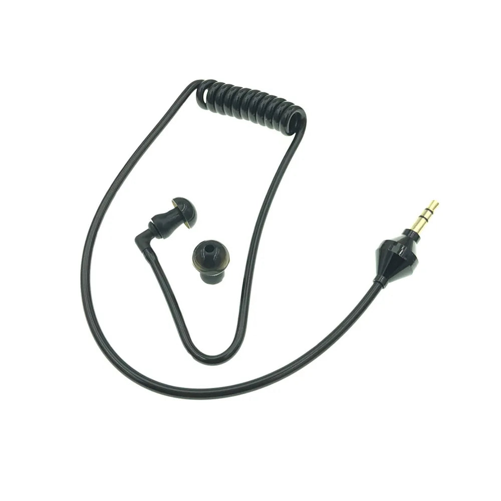 3.5mm Single-Ear Air Tube Wired Headset | Spiral Coil Earphone Wired Earphone Axl