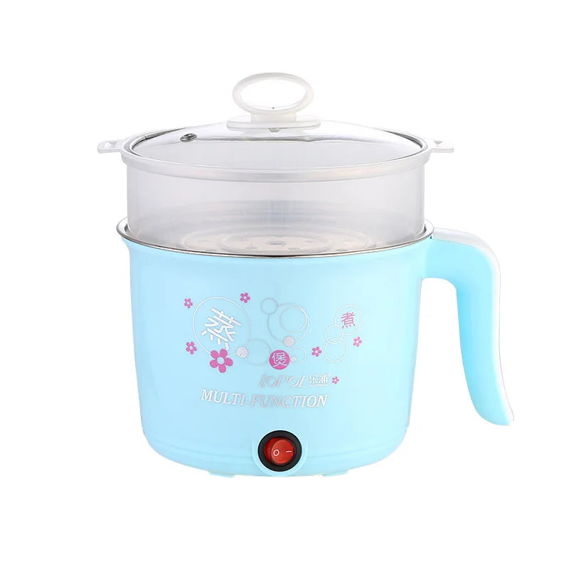 BALASHOV 1.8L Mini Electric Hot Pot & Rice Cooker for 1–2 People Electric Hot Pot Cooker Axl Double blue