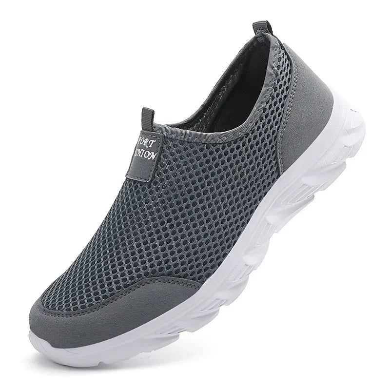 YBQJOO Men's Mesh Slip-On Sneakers – Lightweight Breathable Loafers Slip-On Sneakers Axl