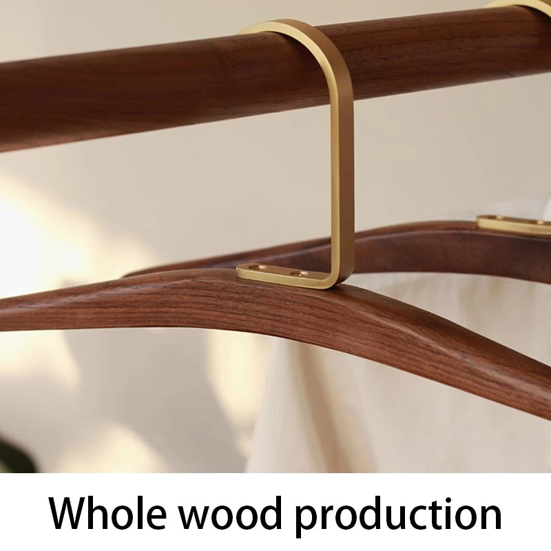 Nordic Walnut Wood Clothes Hanger Organizer – Space-Saving Rack Clothes Hanger Organizer Axl