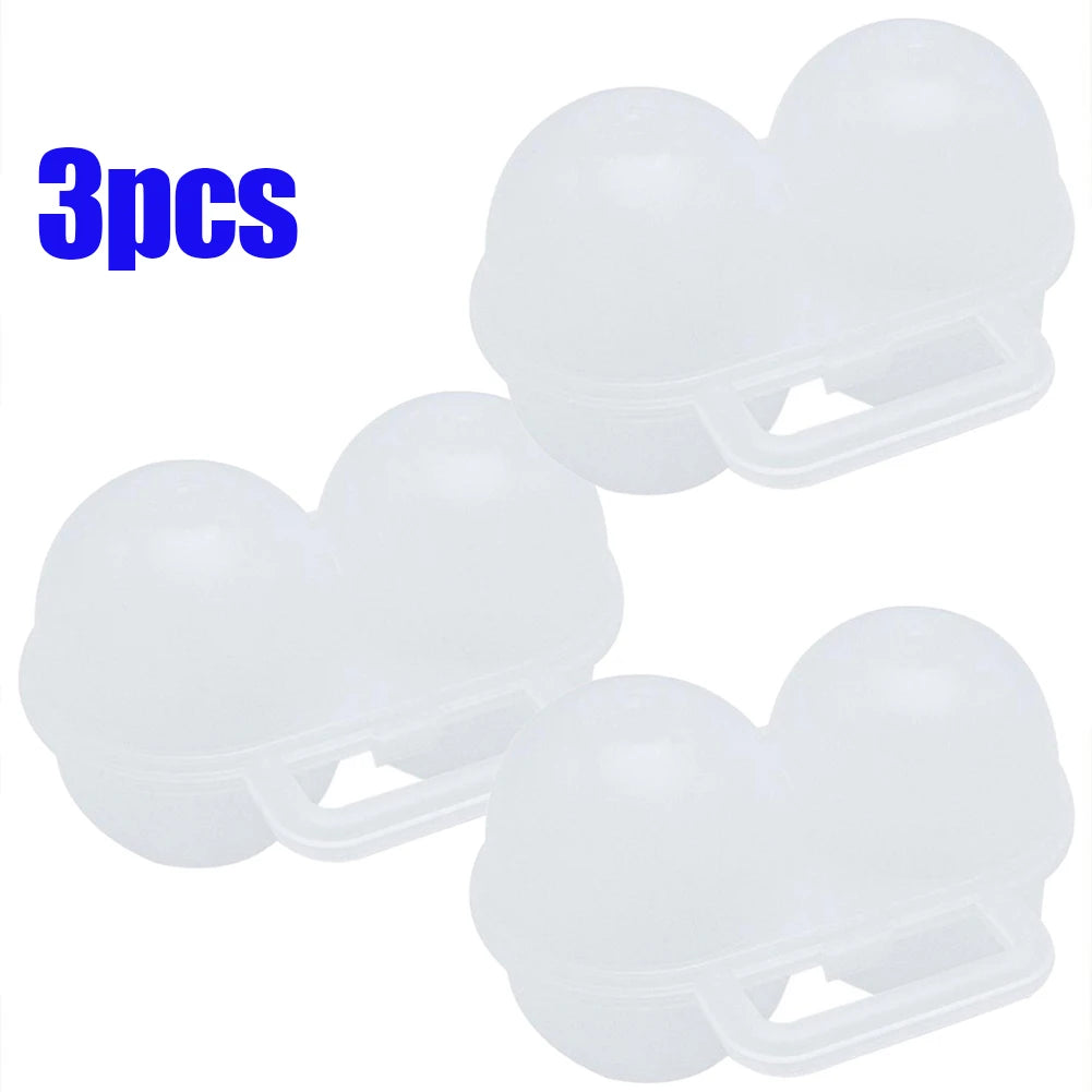 Portable Camping Egg Holder 2-Grid Storage Case – 1/2/3 Pack Egg Storage Case Axl 3pcs