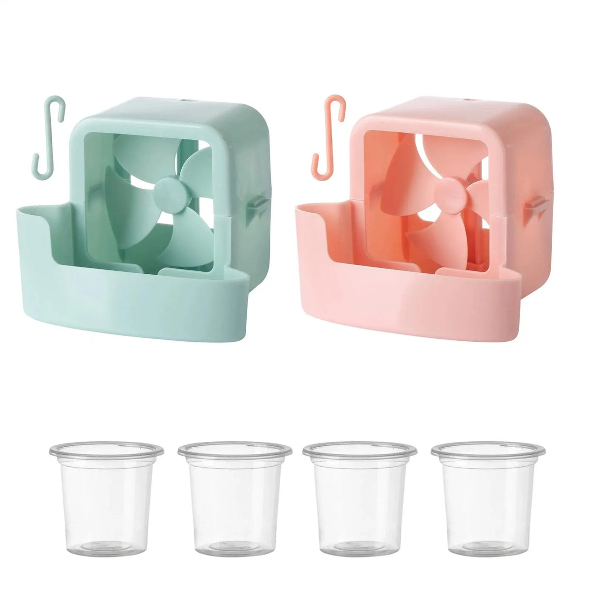 Fan Ice Cooling Attachment with 4 Ice Cups – Mist Cooler Fan Cooling Attachment Axl