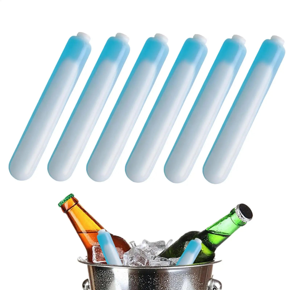 6-Pack Reusable Ice Sticks for Water Bottles & Lunch Boxes Reusable Ice Sticks Axl