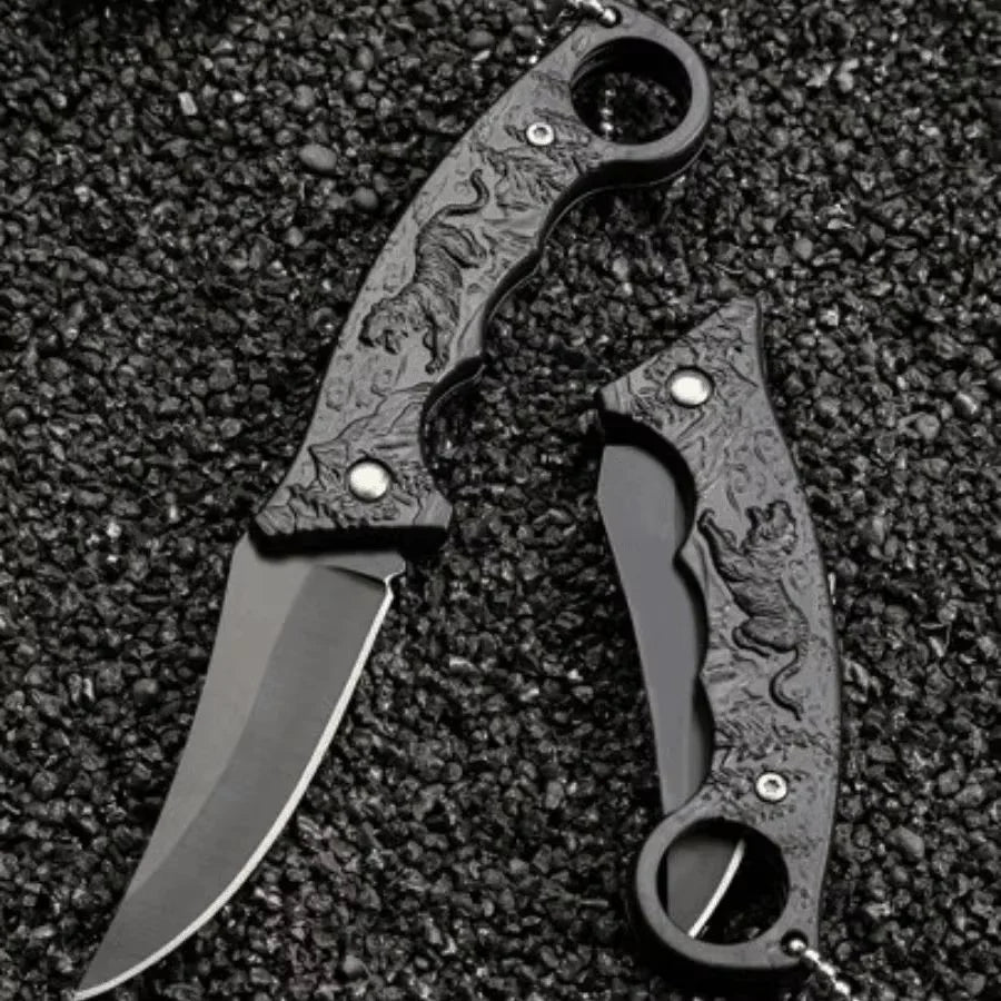 Folding Pocket Knife Tiger Handle – EDC Camping & Hiking Blade Folding Pocket Knife Axl