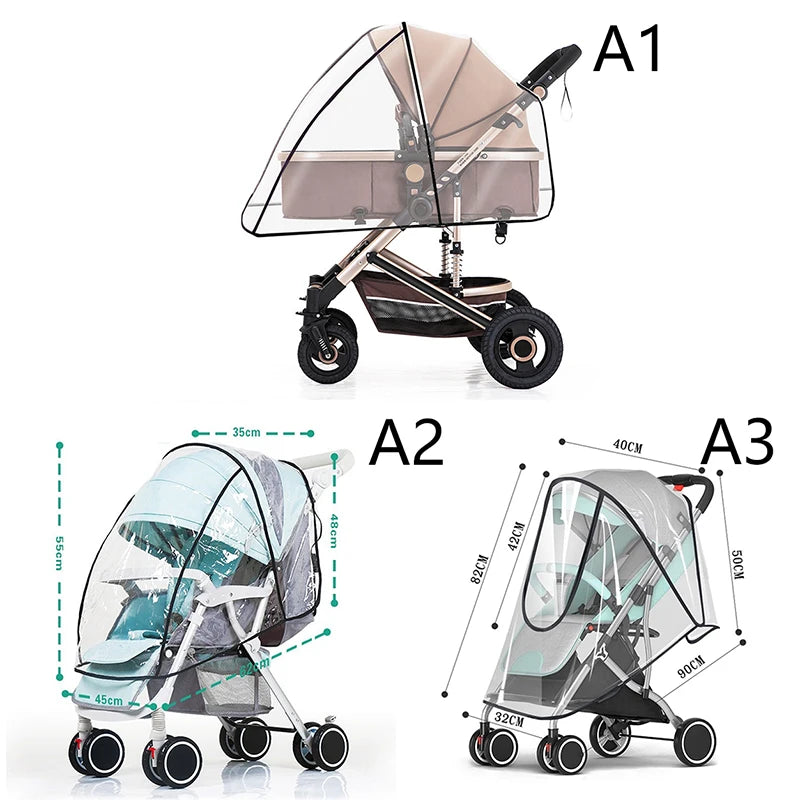 Baby Stroller Rain Cover – Waterproof Windshield Poncho Stroller Rain Cover Axl