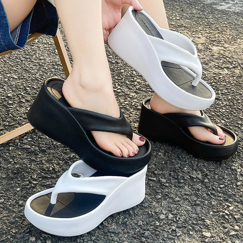 Women's EVA Wedge Platform Flip Flops – Beach Sandals Wedge Platform Sandals Axl