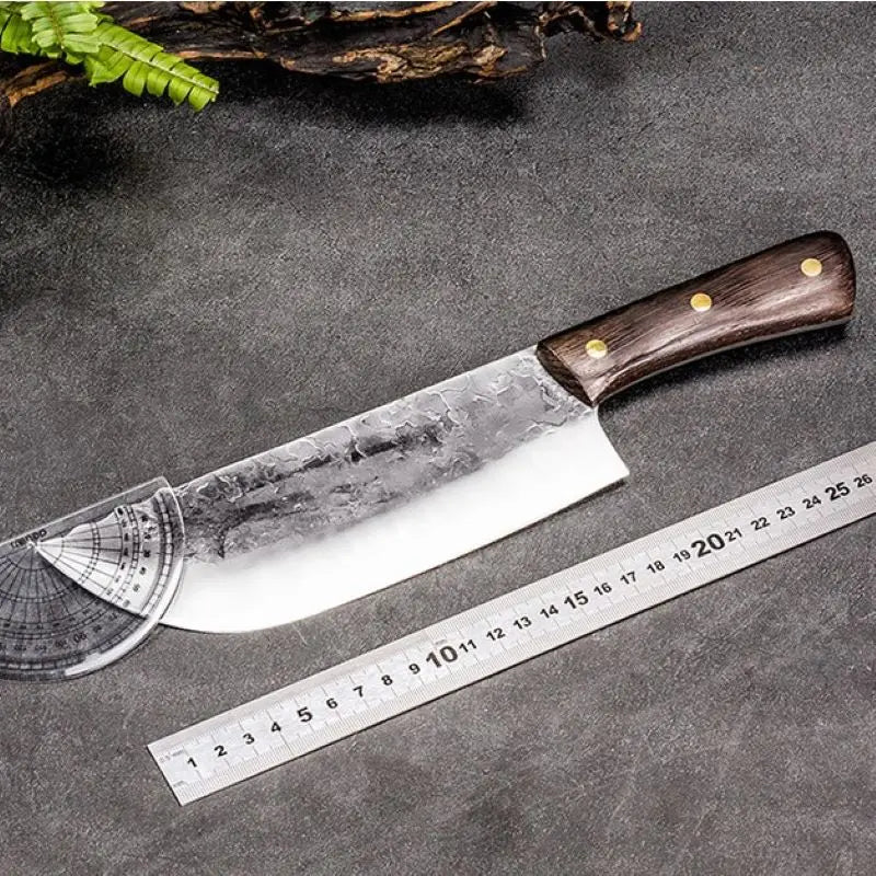 8-Inch Handmade Forged Chinese Chef Cleaver | 5Cr15 Steel Kitchen Cleaver Knife Axl