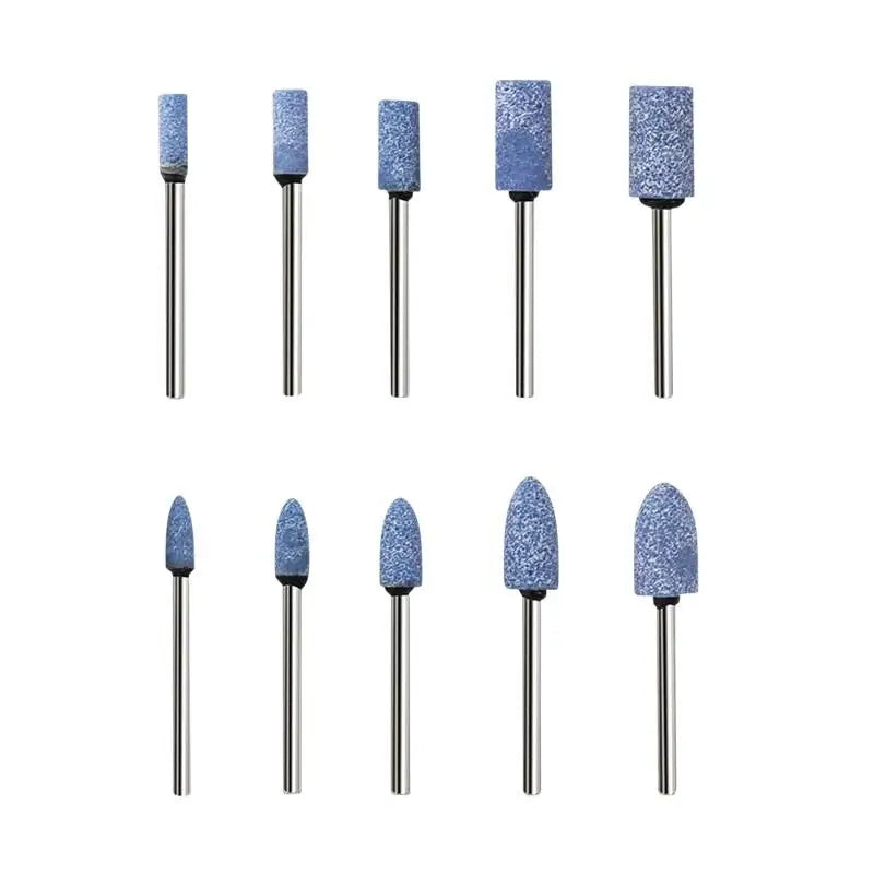 10-Pc Abrasive Mounted Stone Set for Rotary Power Tools Abrasive Grinding Bits Axl 10pcs