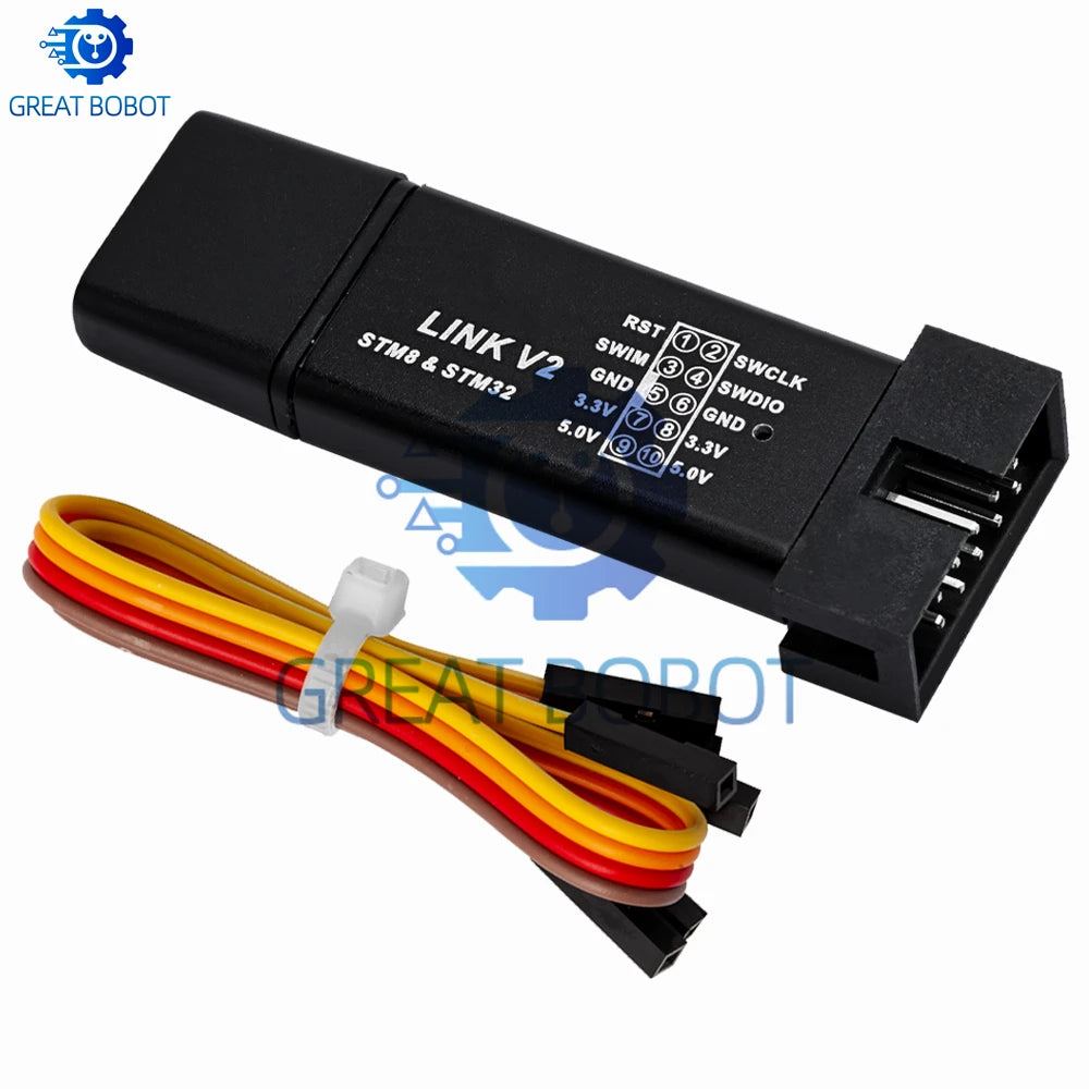 ST-Link V2 Mini STM8 STM32 Programmer with DuPont Cable Microcontroller Programmer Axl