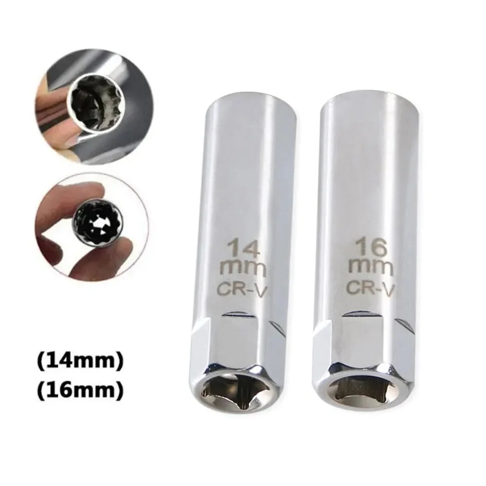 14mm & 16mm Spark Plug Socket Wrench Set – Thin Wall 2pc Spark Plug Socket Set Axl