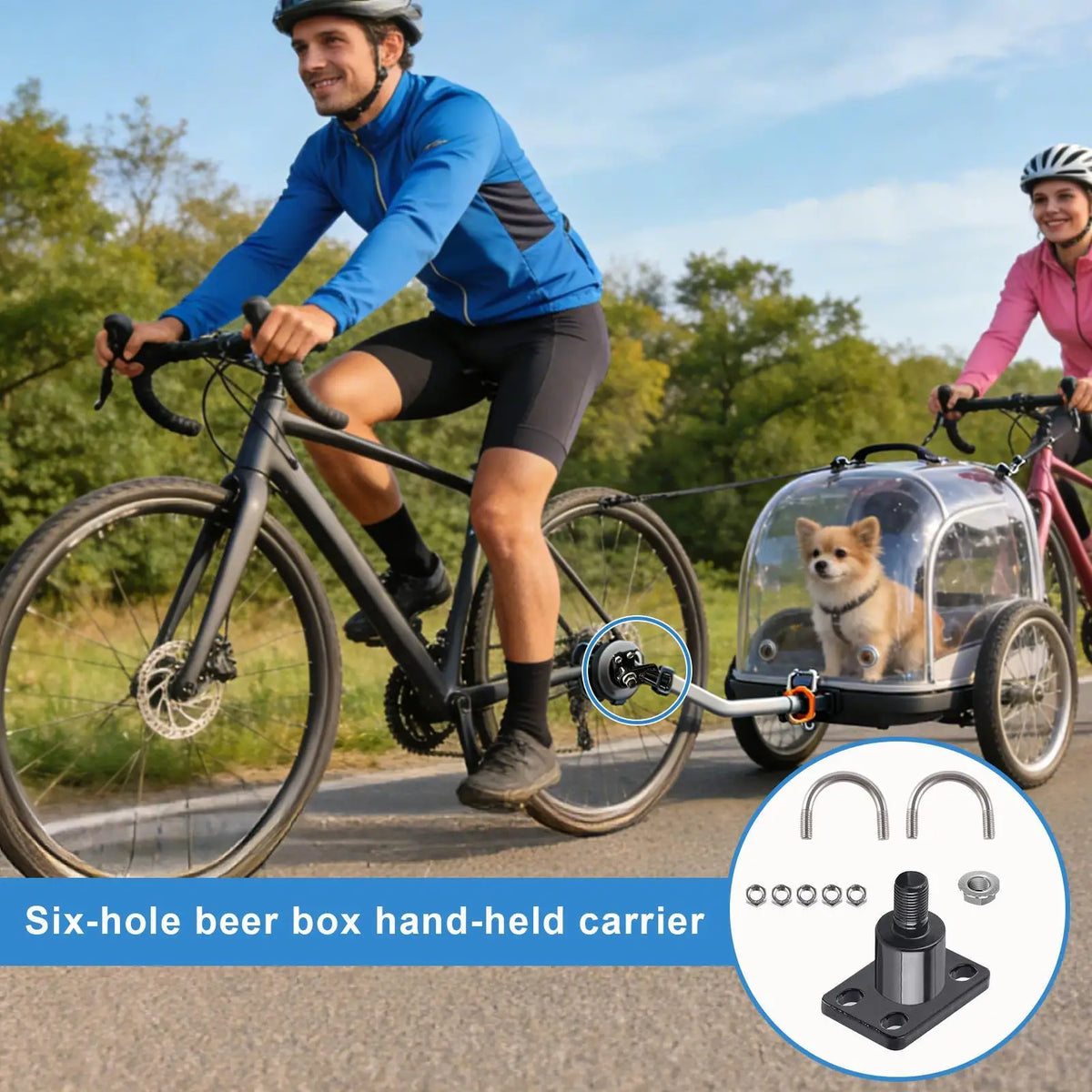 Aluminum Bike Trailer Hitch Coupler – Universal Towing Attachment Bike Trailer Hitch Axl