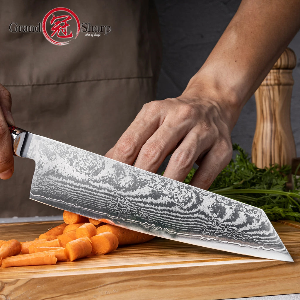 Grandsharp 8" Kiritsuke Knife – 67-Layer Damascus Steel Damascus Chef Knife Axl