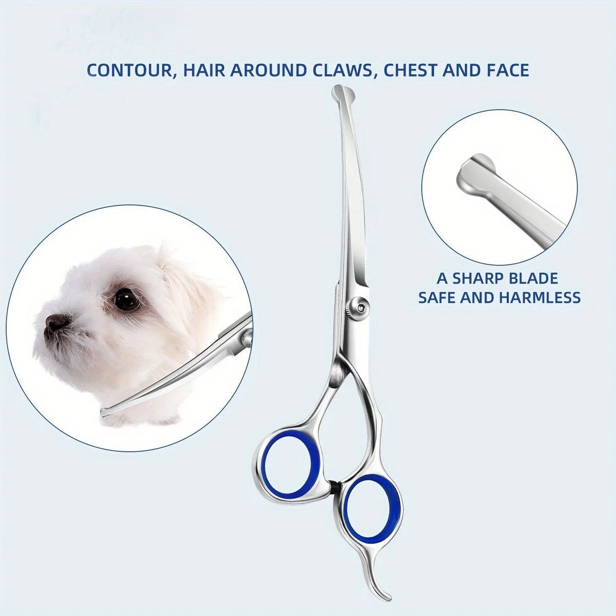 4-Piece Dog Grooming Scissors Set – Curved, Thinning & Safety Tips Dog Grooming Scissors Axl
