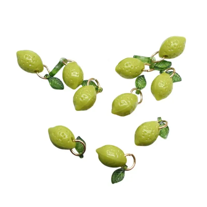 10pcs Acrylic Lemon Charms – DIY Jewelry Pendants DIY Jewelry Charms Axl Green