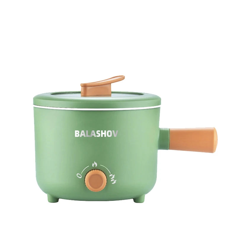 BALASHOV Mini Electric Hot Pot – Non-Stick Multifunction Cooker Mini Electric Cooker Axl green US