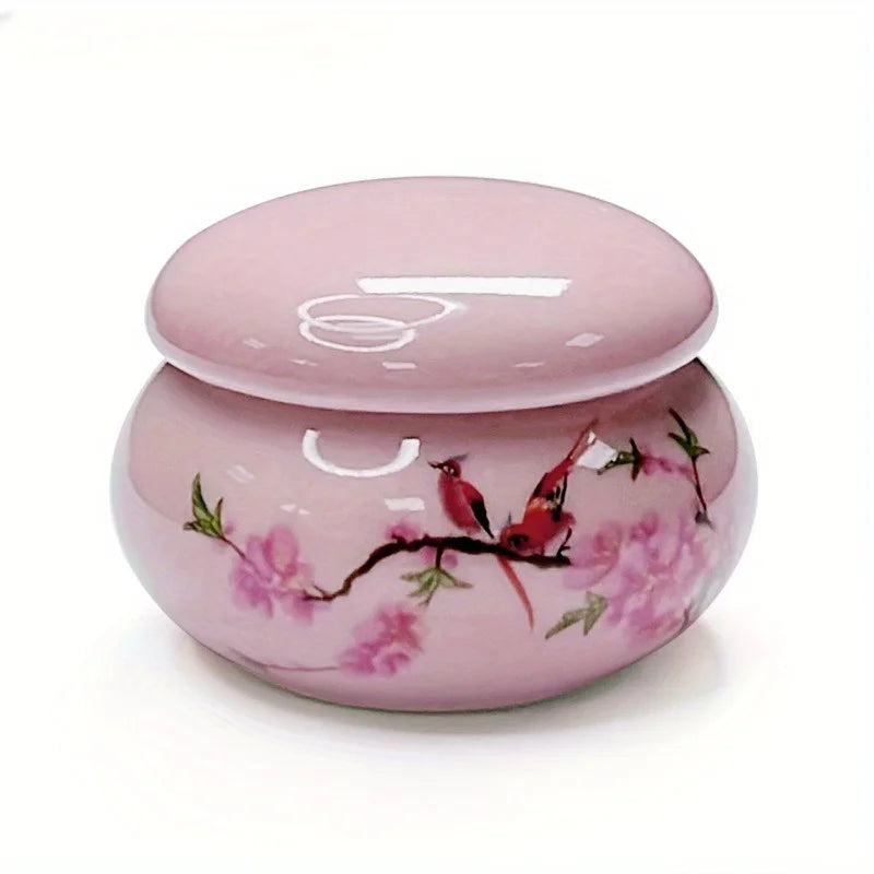 Ceramic Dappen Dish with Lid – Nail Art Acrylic Liquid Cup Nail Art Tool Axl Pink