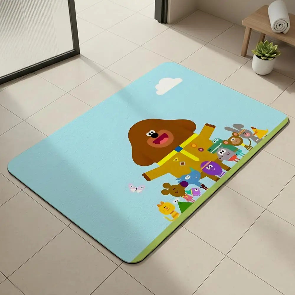 Hey Duggee Diatomite Bath Mat – Quick Dry Non-Slip Floor Mat Diatomite Bath Mat Axl White4 50x80cm