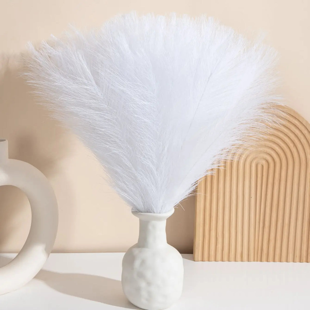 15-Stem Artificial Pampas Grass Bouquet – Wedding & Home Decor Artificial Floral Stems Axl