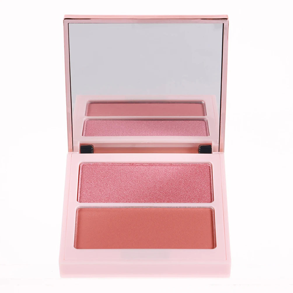 Dual Color Matte Blush & Highlighter Palette | Vegan Private Label Blush Highlighter Palette Axl 01 40pcs with logo