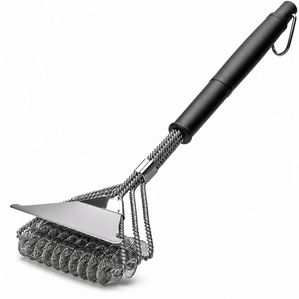 Leeseph Bristle-Free BBQ Grill Brush | Stainless Steel Cleaner BBQ Grill Brush Axl