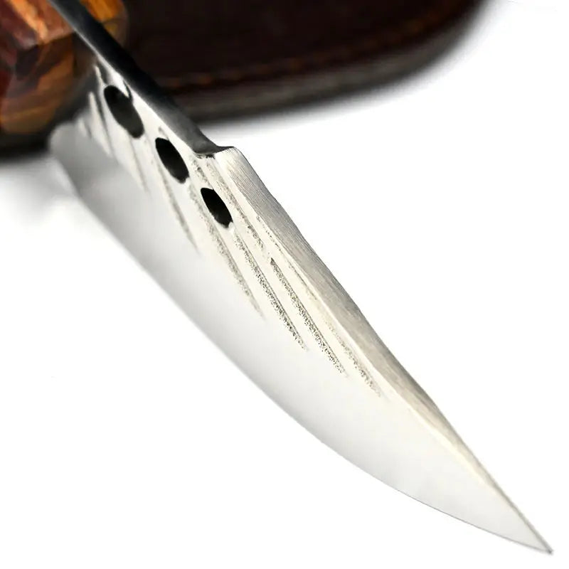 Hand-Forged Ring Knife – Stainless Steel Meat Cleaver Forged Kitchen Cleaver Axl