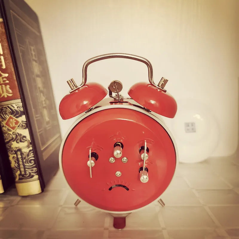 Retro Mechanical Wind-Up Alarm Clock – Metal Clockwork Desk Mechanical Alarm Clock Axl