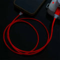LED Glowing USB-C & Micro USB Charging Cable – 1M Luminous USB Charging Cable Axl red-Micro USB
