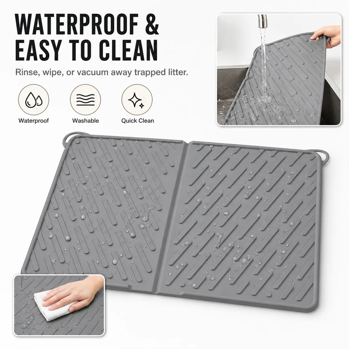 Extra Large Silicone Cat Litter Mat – Foldable & Waterproof Cat Litter Mat Axl