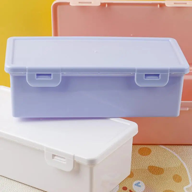 Colorful Plastic Pencil Box – Stackable Storage Organizer Pencil Storage Box Axl