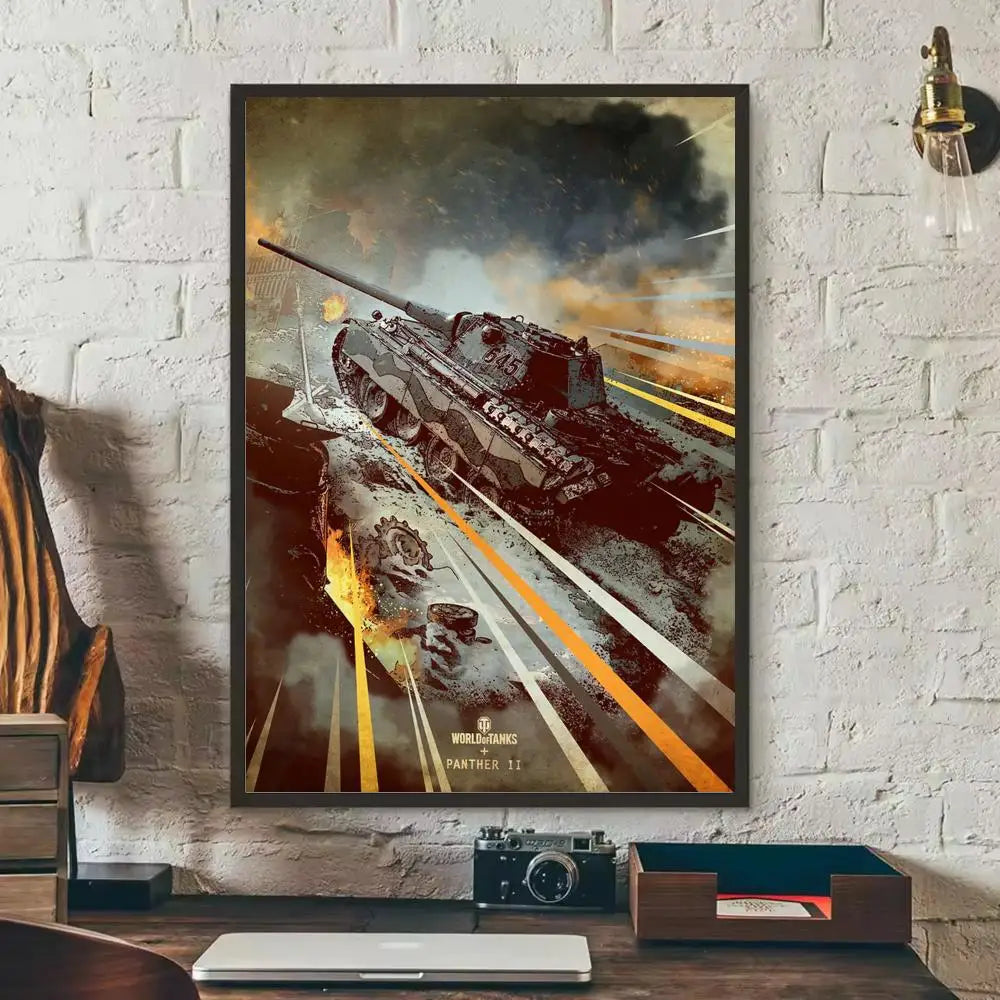 World of Tanks Game Wall Poster Removable Sticker Mural Decal Wall Sticker Mural Axl