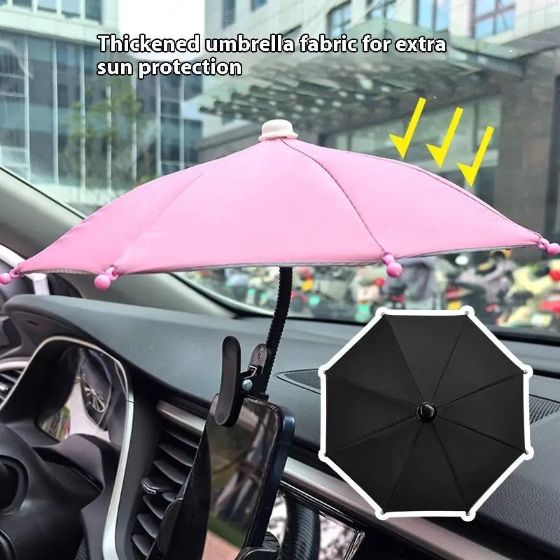 Flexible Phone Umbrella Holder with Clip – Sun & Rain Shade Phone Umbrella Holder Axl