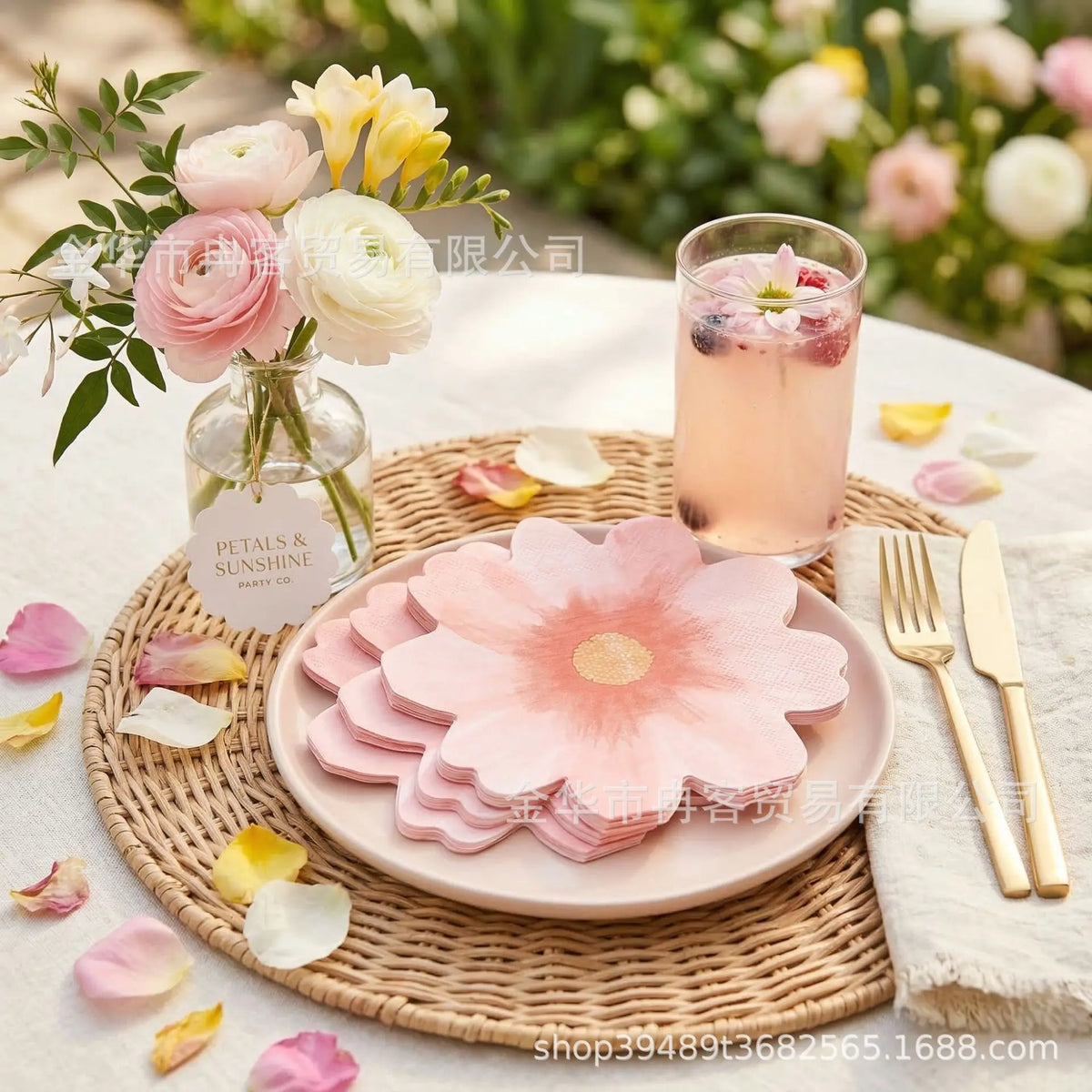 64-Pack Floral Disposable Napkins – Weddings, Parties & Events Disposable Napkins Axl