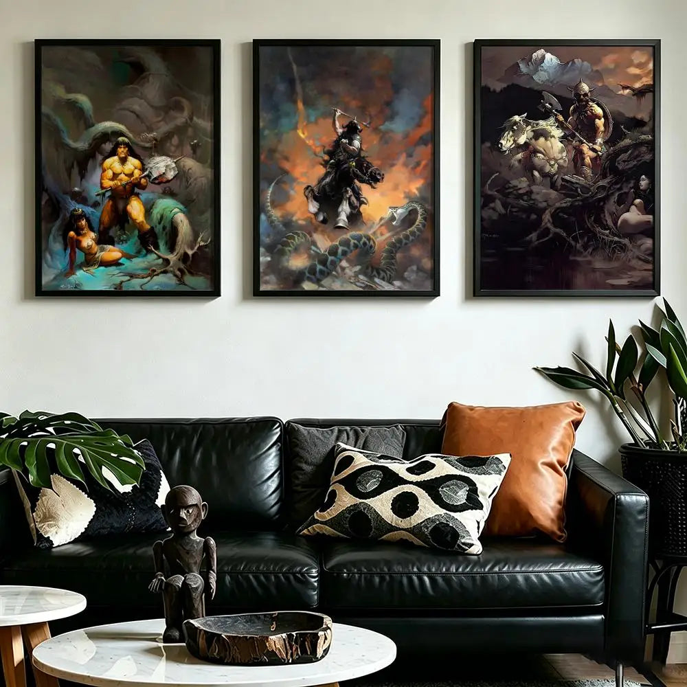 Frank Frazetta Art Poster – HD Waterproof Wall Decor Print Art Wall Poster Axl