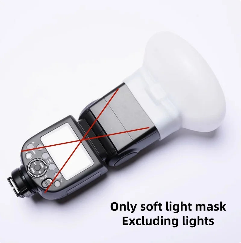 Silicone Flash Diffuser Bounce Dome Cap for Speedlite Flash Diffuser Axl