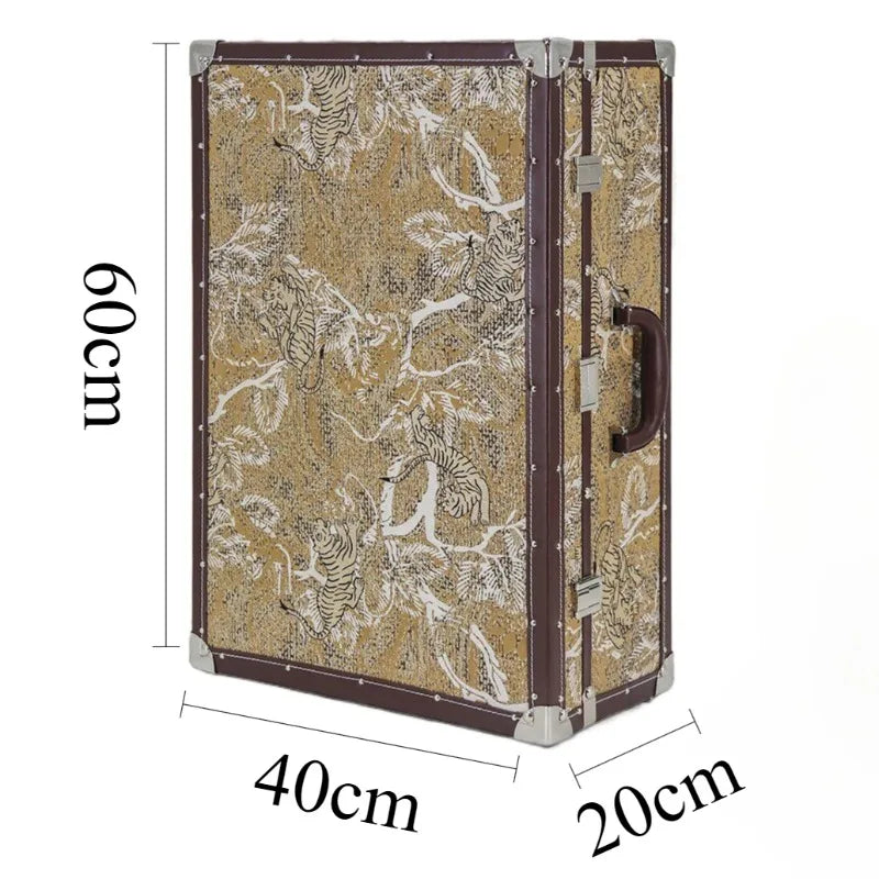 Retro Leather Storage Box – 50L Luxury Closet Organizer Bin Leather Storage Box Axl Large