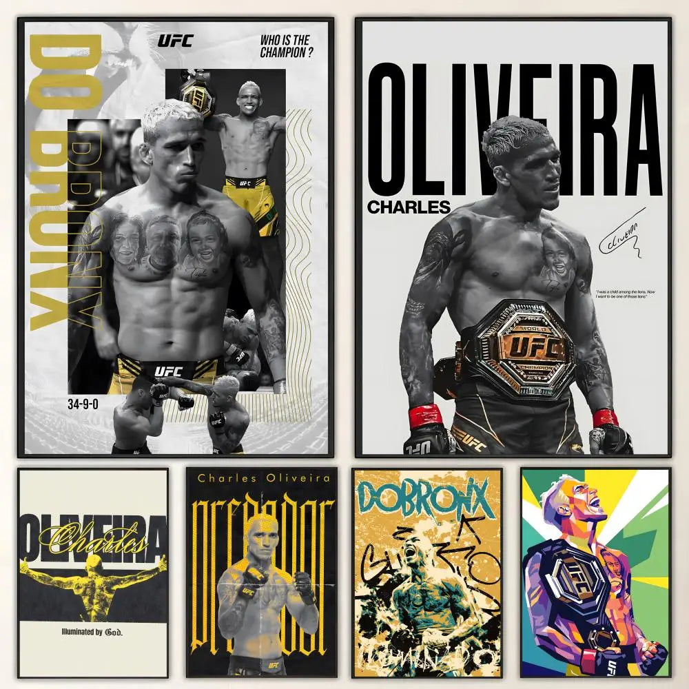 Charles Oliveira HD Poster – Waterproof MMA Wall Art Decor Wall Art Poster Axl
