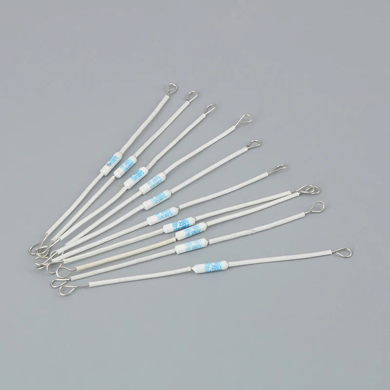 10-Pack RF250V 10A 185°C Ceramic Thermal Cutoff Fuse 250V Thermal Cutoff Fuse Axl