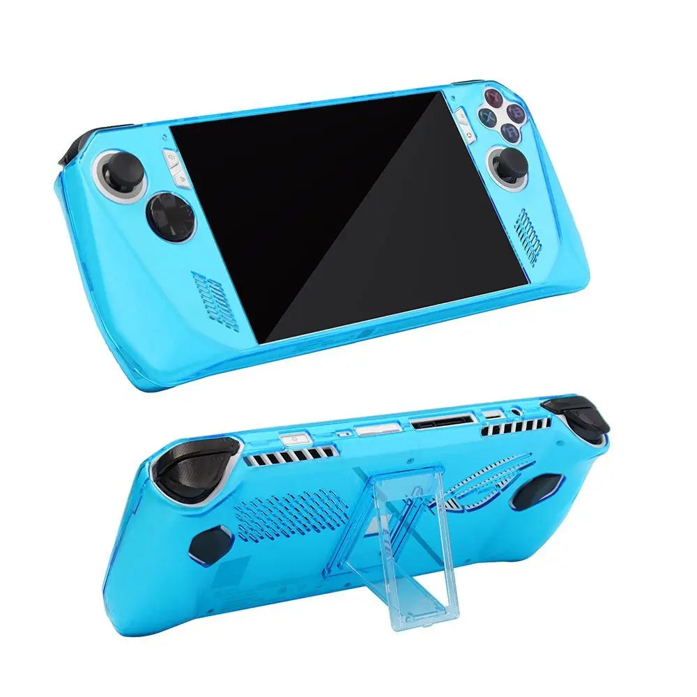 ROG Ally Shockproof Case with Kickstand | Full Coverage Shell Console Protective Case Axl Transparent Blue