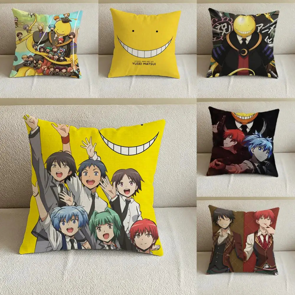 Anime Assassination Classroom Linen Cushion Cover – 6 Sizes Decorative Cushion Cover Axl