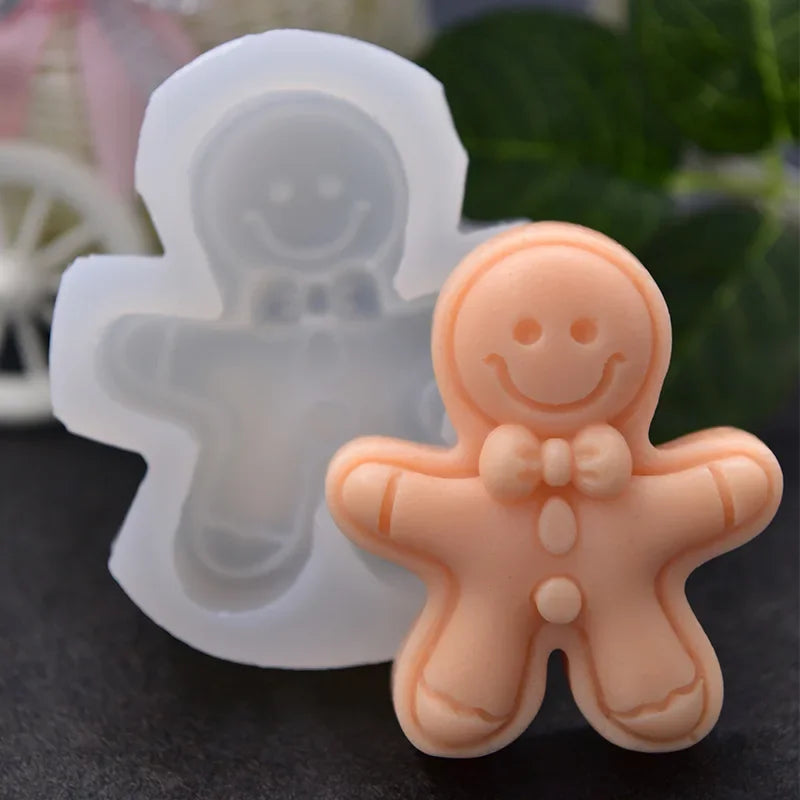 Gingerbread Man Silicone Mold – DIY Candle & Cake Craft Silicone Craft Mold Axl