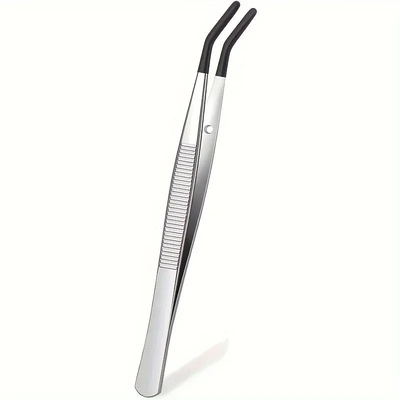 Precision Tweezers Set 1-5 PCS – Rubber Grip, Jewelry & DIY Precision Tweezers Set Axl Black A