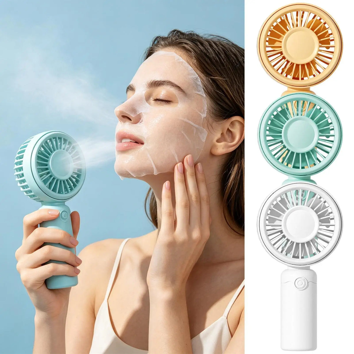 3-Speed USB Rechargeable Quiet Handheld Fan – Portable Mini Handheld Portable Fan Axl