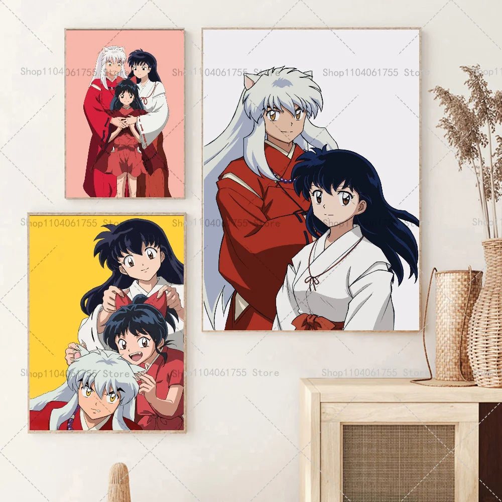 Inuyasha Anime Poster – Waterproof Self-Adhesive Wall Art Sticker Anime Wall Poster Axl