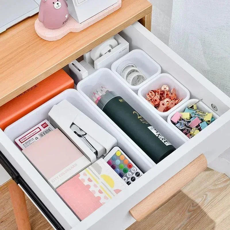 8-Piece Desktop Drawer Organizer – Desk & Cosmetic Storage Box Drawer Organizer Set Axl