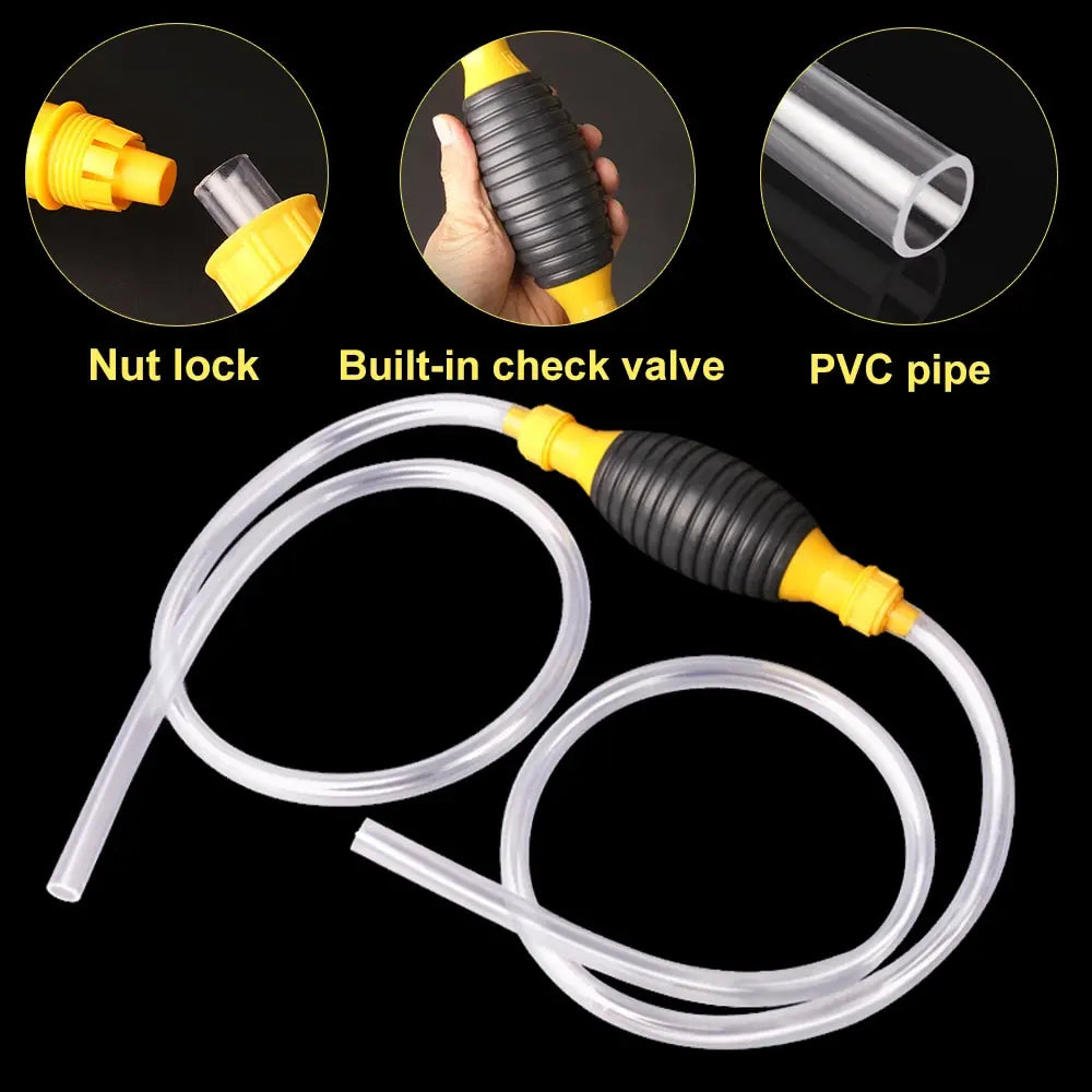 Manual Hand Fuel Siphon Pump – Gas, Diesel & Liquid Transfer Manual Siphon Pump Axl