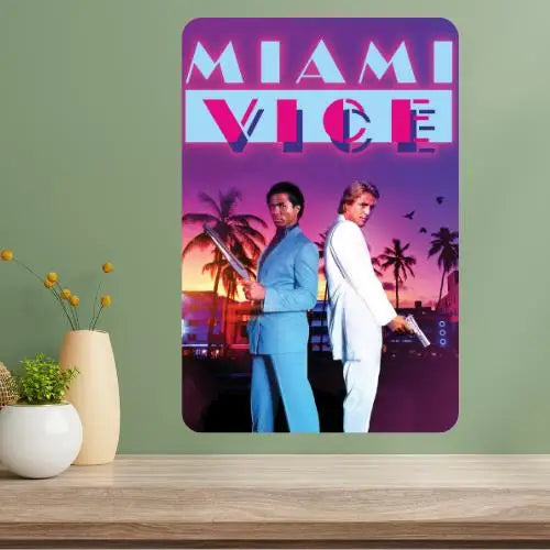 Miami Vice Metal TV Show Poster Sign – Retro Aluminum Wall Art Metal Wall Sign Axl aluminum sign aluminum 40x30cm