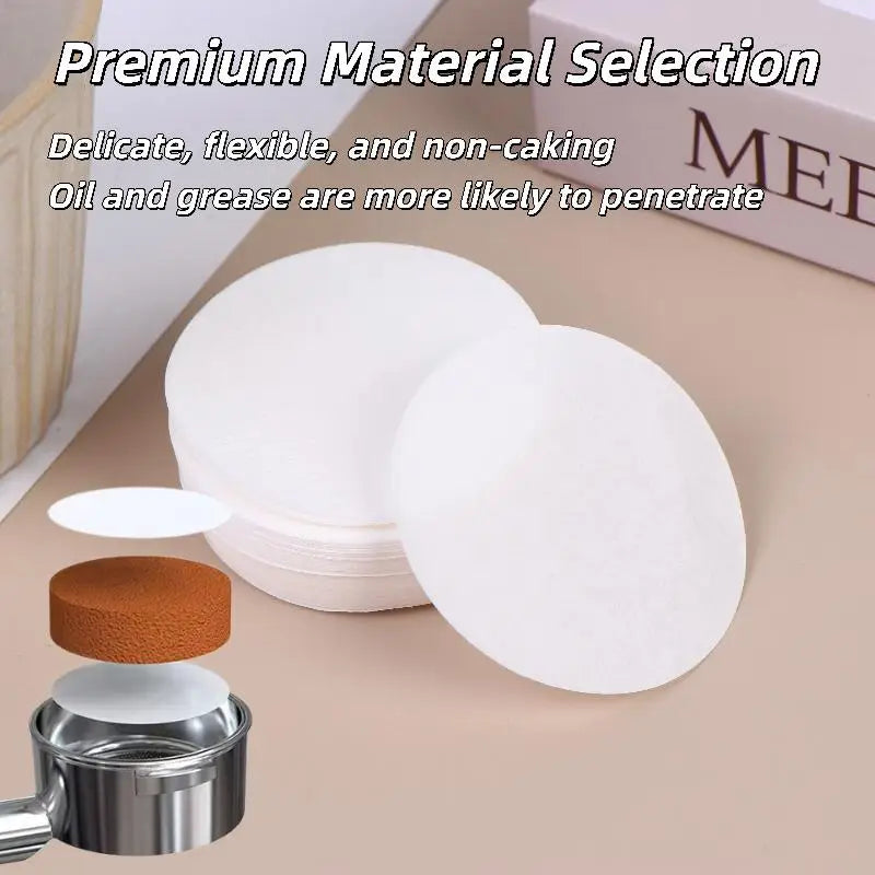 Unbleached Espresso Paper Puck Filters 51–58mm | 100/500 Pack Espresso Paper Filter Axl