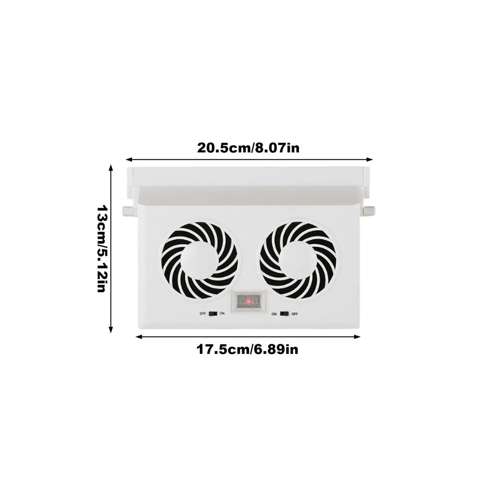 Solar Powered Car Window Fan – Dual-Head Cooling Ventilator Solar Car Fan Axl